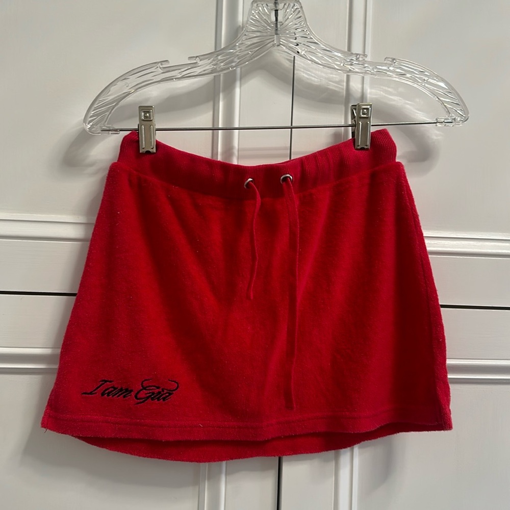 IAMGIA red terry cloth mini skirt